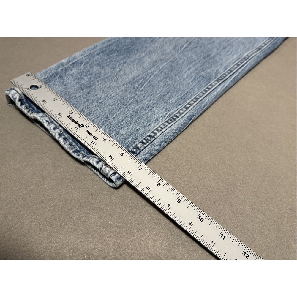 H&M Distressed Acid Wash Denim Jeans Slim Straight Size 12 - Picture 2 of 6